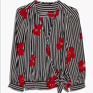 NWT Madewell Wrap Top in Candied Orchids
